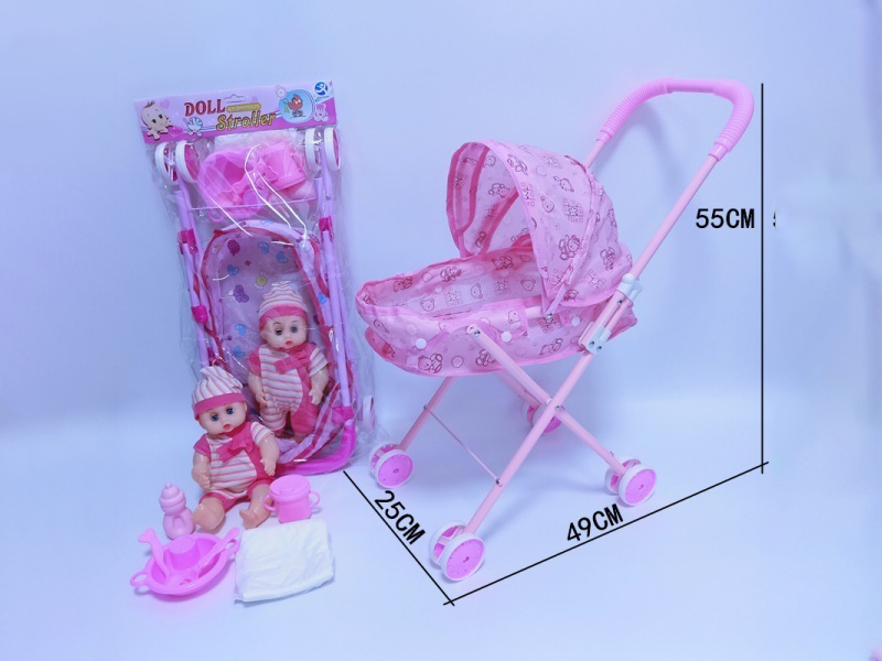 Iron Trolley + Boy Doll + 6-Piece Set