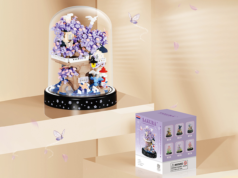 Purple Sakura Treehouse Building Blocks 784PCS