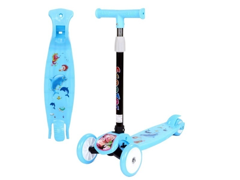 Children'S Scooter, One-Click Folding, Simple Wheels