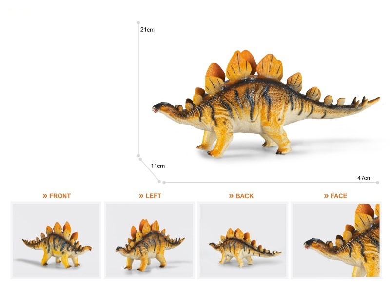18.5-Inch Painted Thick-Fleshed, Cotton-Rich And Soft Rubber Stegosaurus