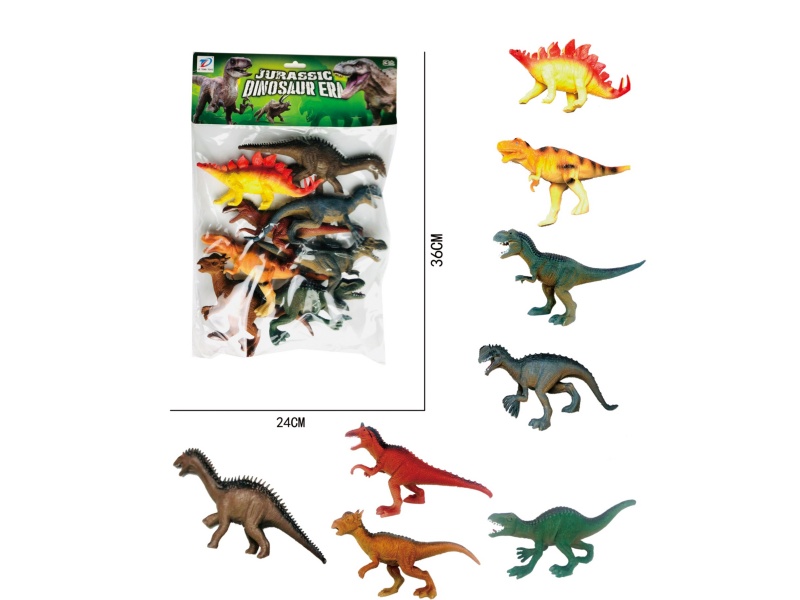 Pvc Simulation Dinosaur 8Pcs
