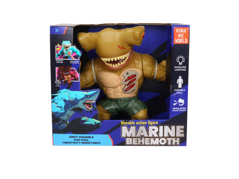 Hard Plastic Large Hammerhead Shark Action Figure