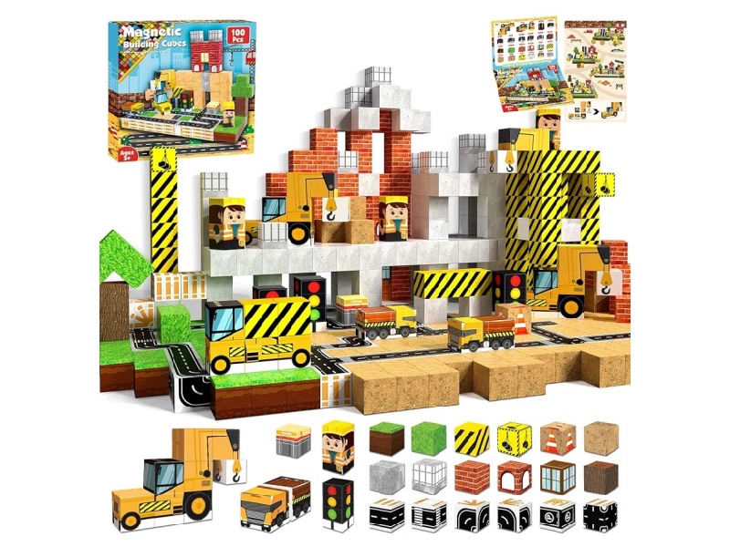 Engineering Series Magnetic Cube Building Blocks 100pcs
