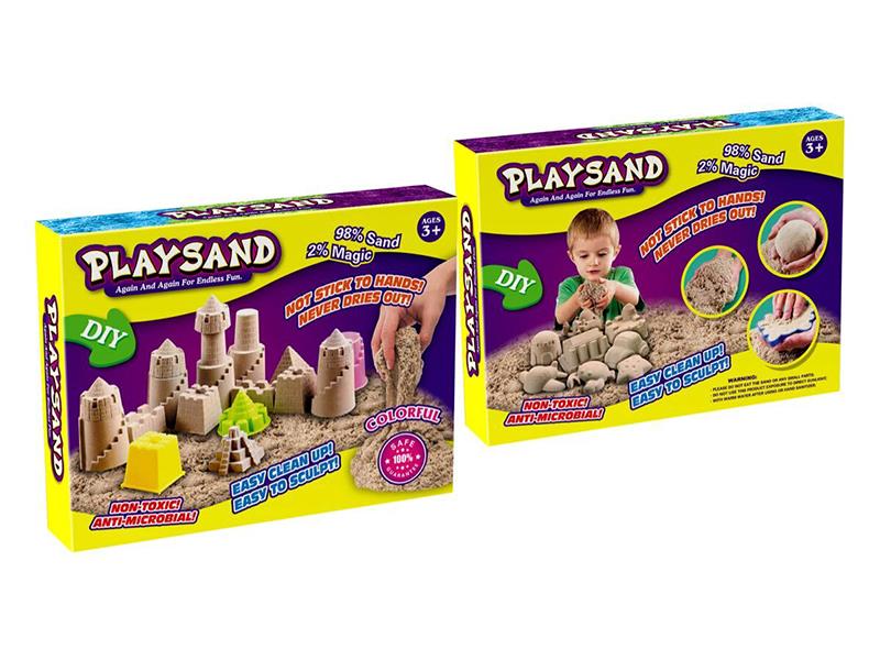 Castle Space Soil Play Set (1000g Sand + Accessorie Tools + Tray)