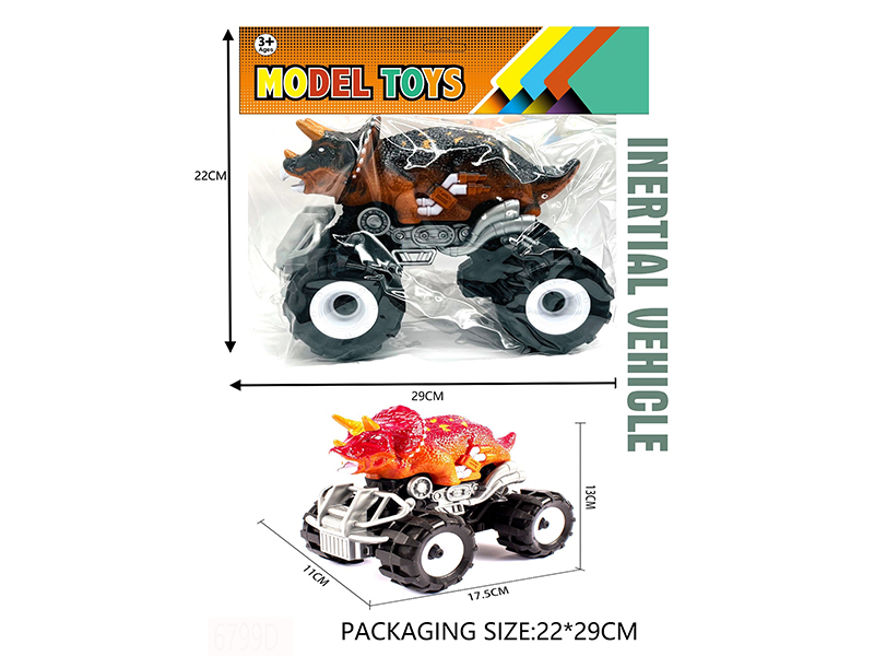 Friction Bigfoot Triceratops Car