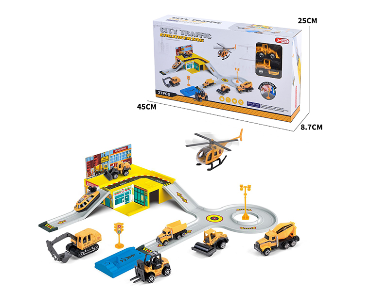 City Traffic Engineering Trucks Track Set