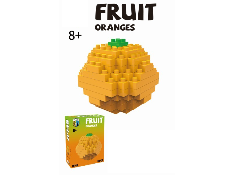 Orange Building Block Fruit Series 98 PCS