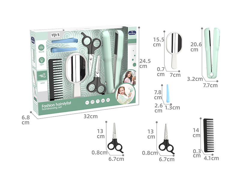 Fashion Hairstylist Hairdressing Set(Straight Hair Stick With Light And Sound)