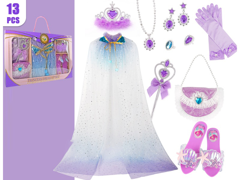 A 13-Piece Princess Long Cape Suit