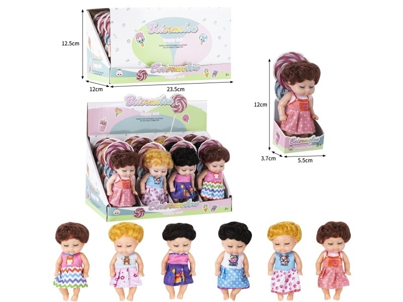 4-Inch Solid Sleeping Dolls (12-Piece Set)