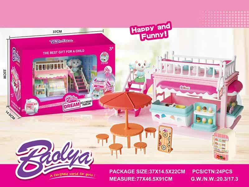 Ice Cream Parlor Scene Play House Toys