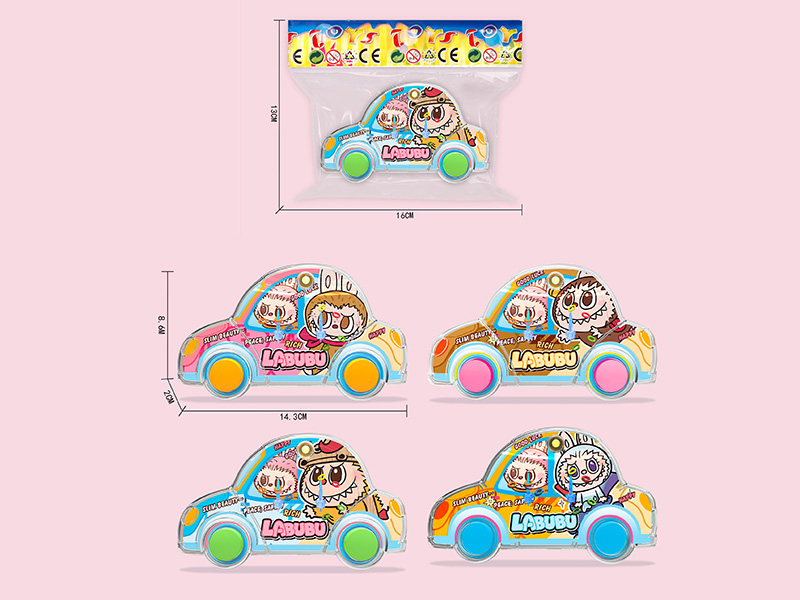 Labubu Transparent Cartoon Car Water Game Toy