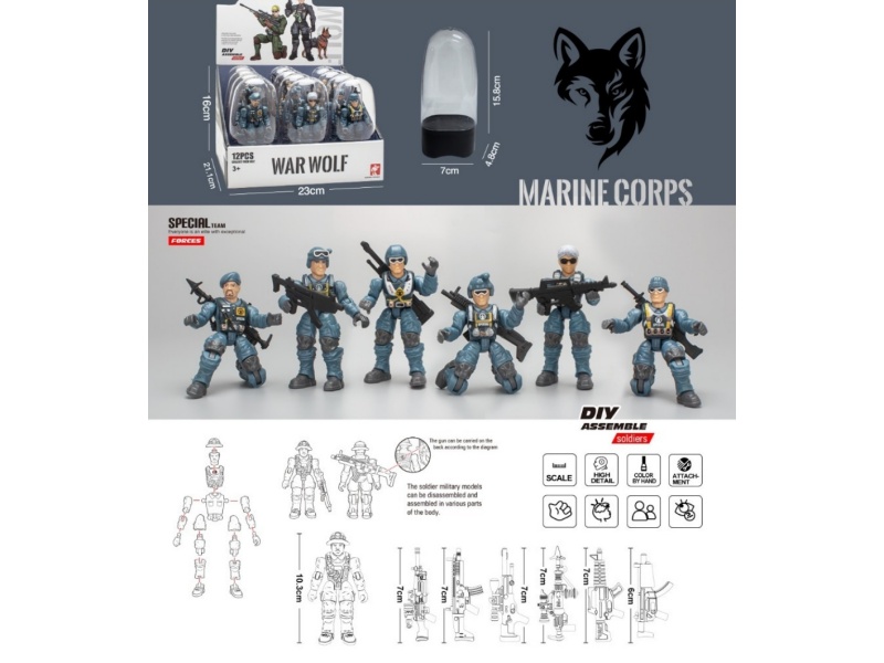 Assembled Soldier Model (12Pcs)