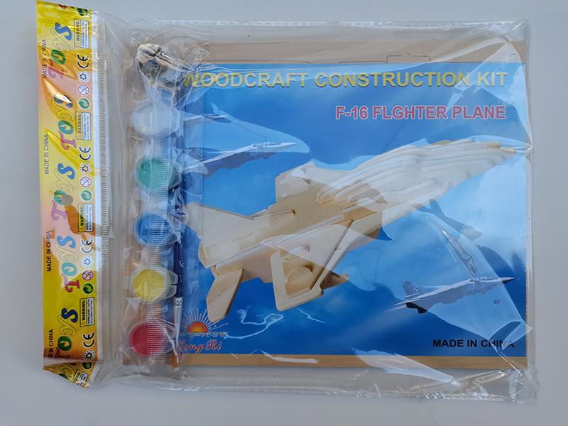 3D Wooden Puzzle DIY Color Drawing Toy