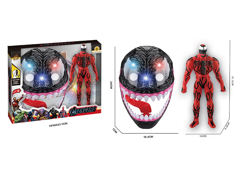 Venom Mask With Lights  + Action Figure