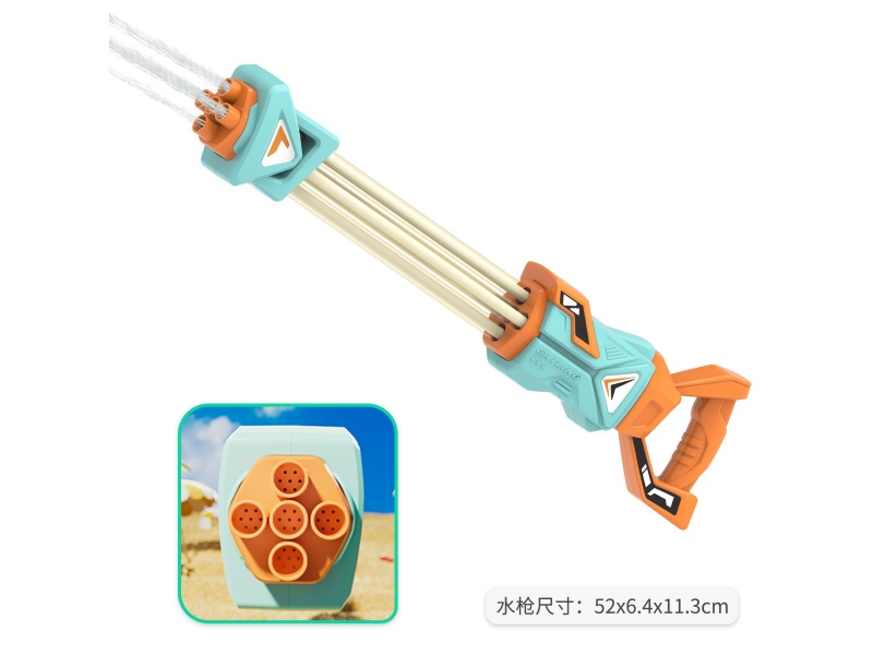 Five-Barrel 35-Hole Garrett Water Cannon (Orange-Green)