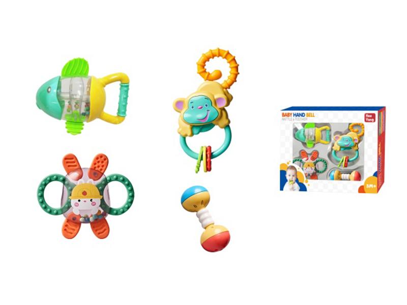 Baby Rattle Teether 4PCS