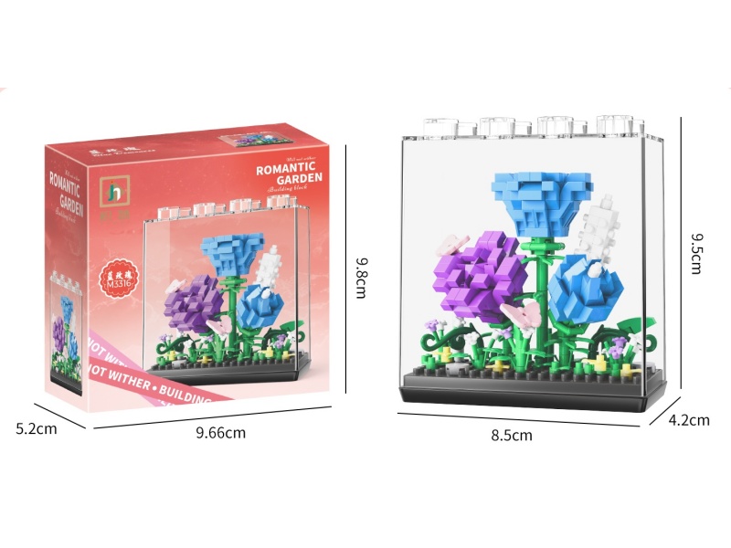 Building Blocks: 276 pcs Of Blue Roses