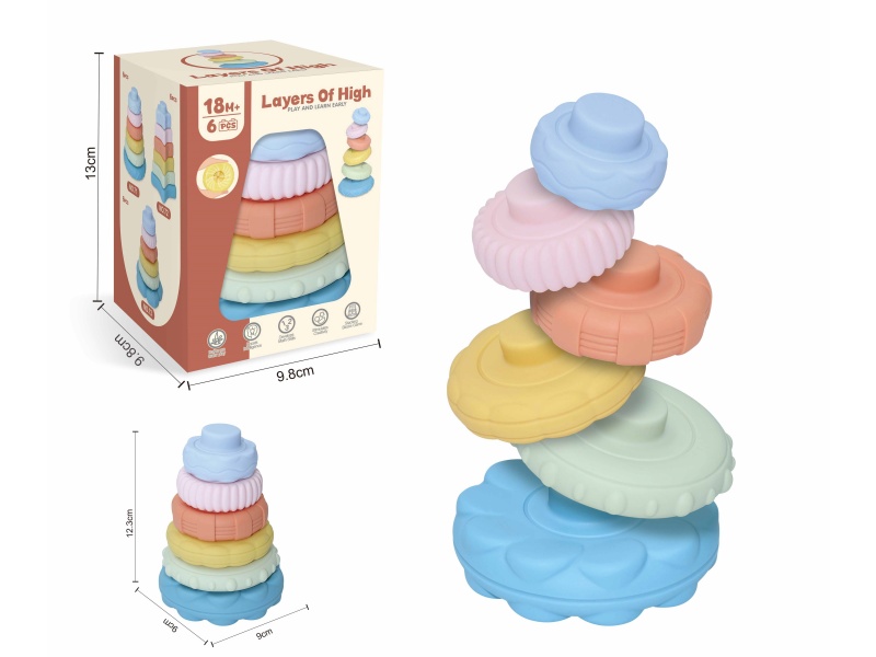 Soft Plastic Stacking Toy 6pcs