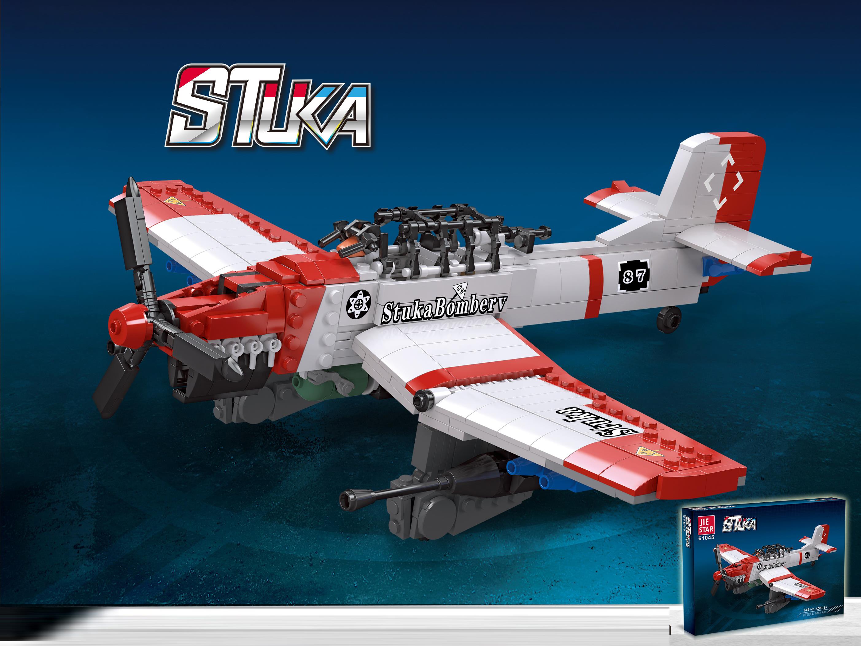 Building Blocks: Junker Bomber, Chinese-English Universal Box, 649 PCS