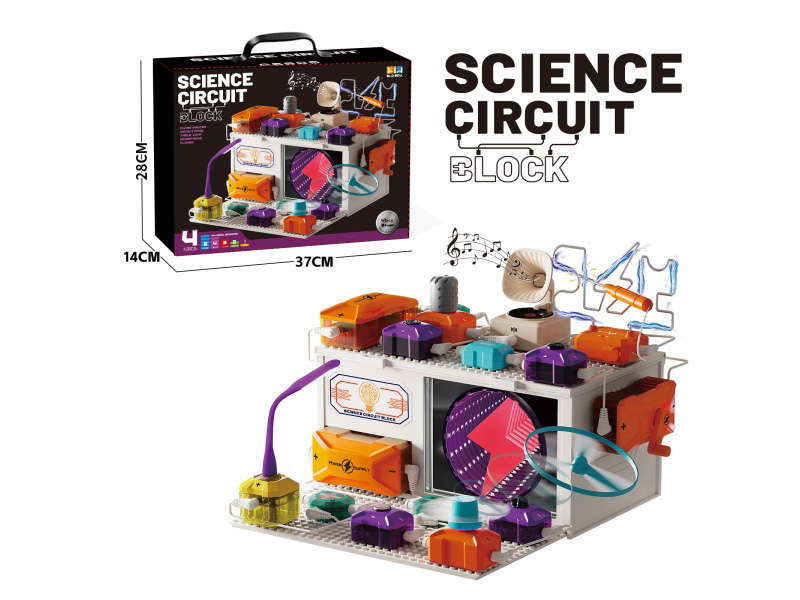 Circuit Building Blocks: Microphone + Speaker + Electric Bump Maze + Bamboo Dragonfly Small Fan + Small Desk Lamp