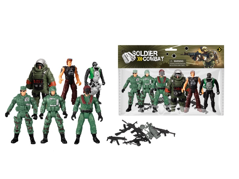 Soldiers Toy With Weapon