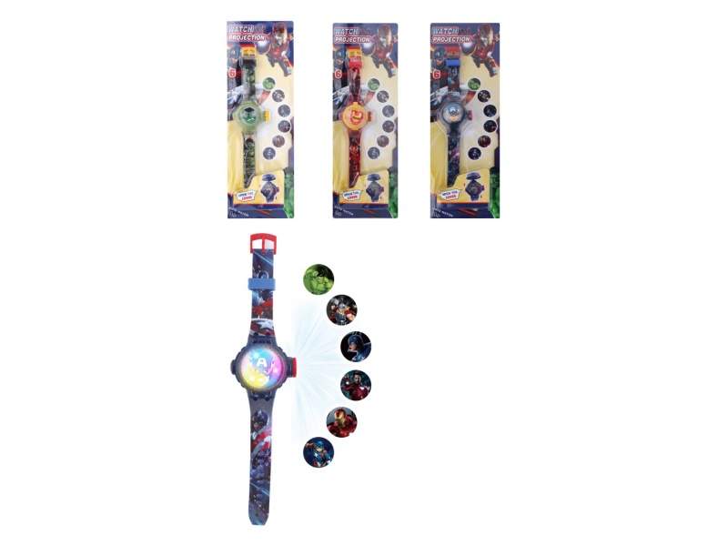 Avenger Projection Flash Rotating Electronic Watch (3 Mixed)