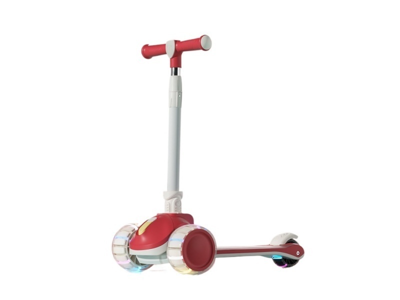 Children'S Scooter, One-Click Folding, Hummer Wheels With Music And Lights