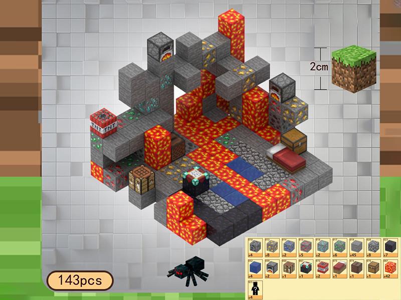 Mine Shaft Adventure Magnetic Cube Building Blocks 143pcs