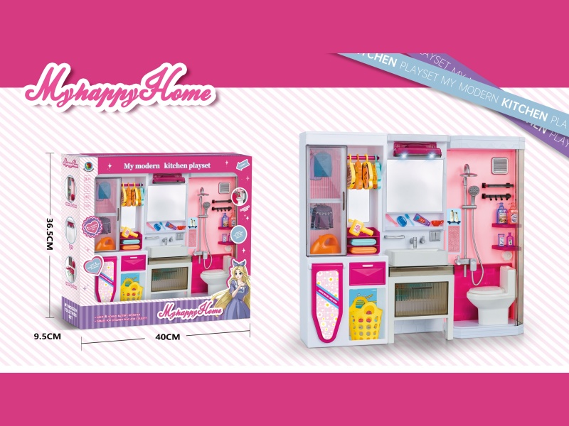 Play House In The Pink Bathroom