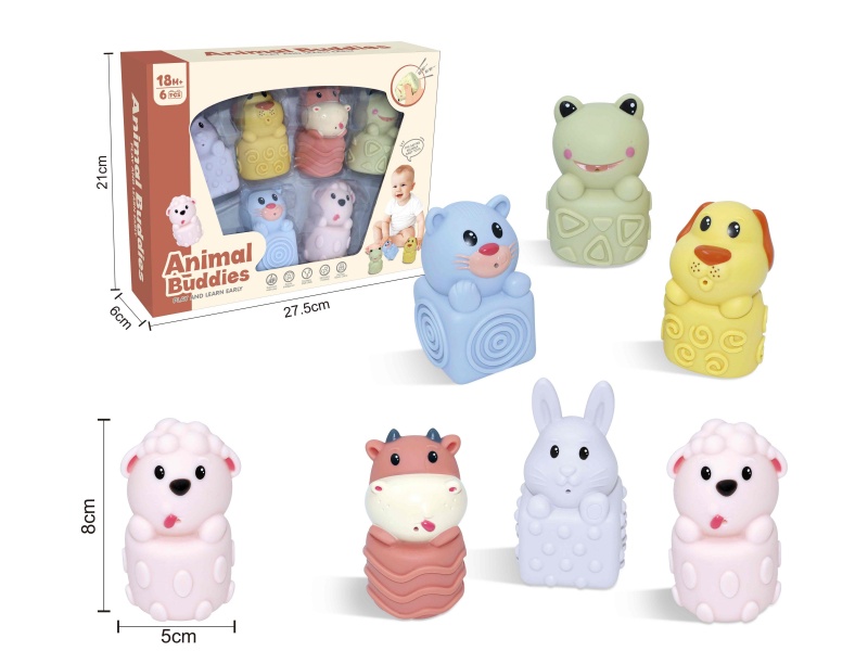 Soft Plastic Animal Stamper 7pcs