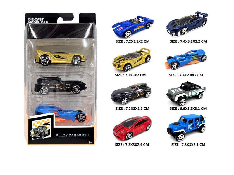 1:64 Alloy Muscle Car, 3 Pieces In A Box