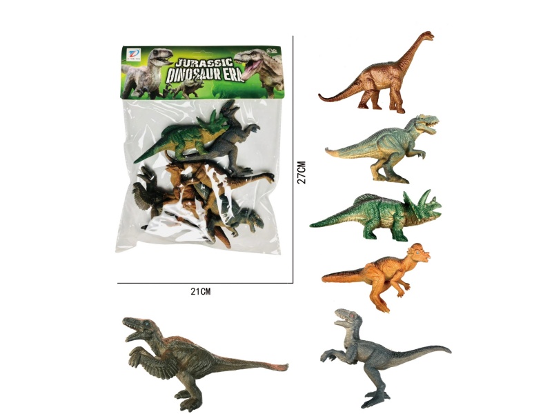 Pvc Simulation Dinosaur 6Pcs