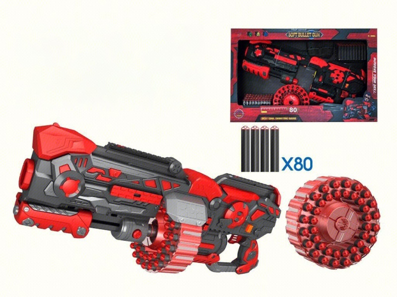 Manual 40 Round Large Wheel Soft Gun (Single Monochrome)