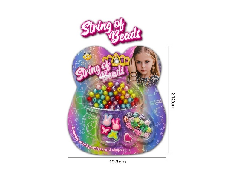 Mushroom Multi-Color Beads, Double-Color Beads, Acrylic Bead Sets