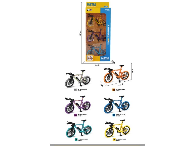 Sliding Alloy Bicycle (3Pcs