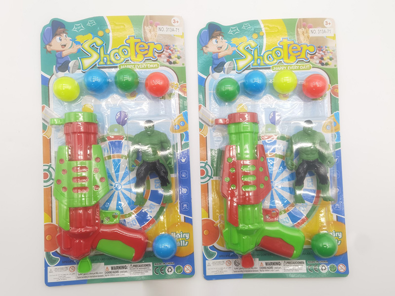 Ping-Pong Ball Gun + The Hulk Action Figure