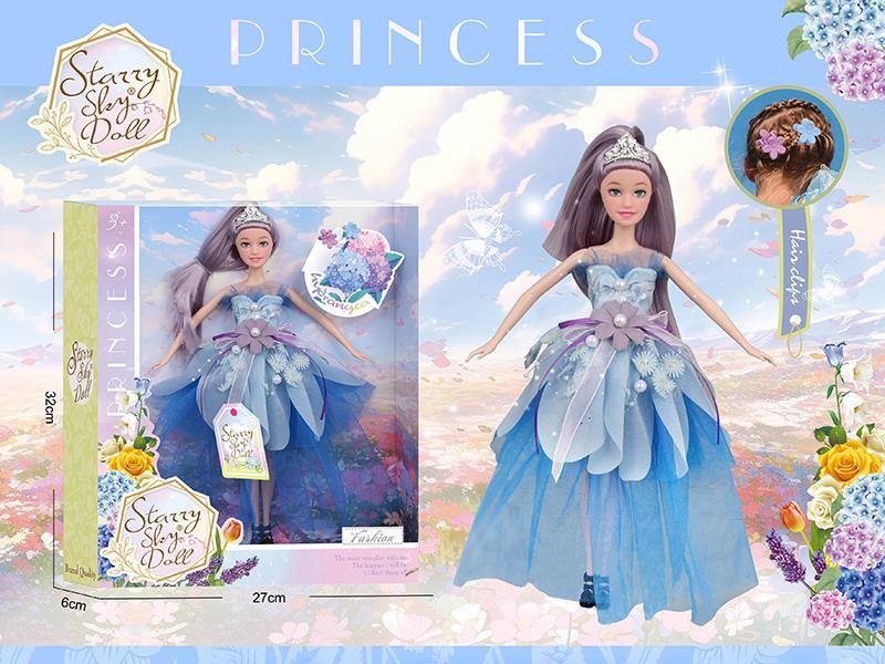 11.5 Inch 11-Joint Flower God Princess Doll(Hydrangea)