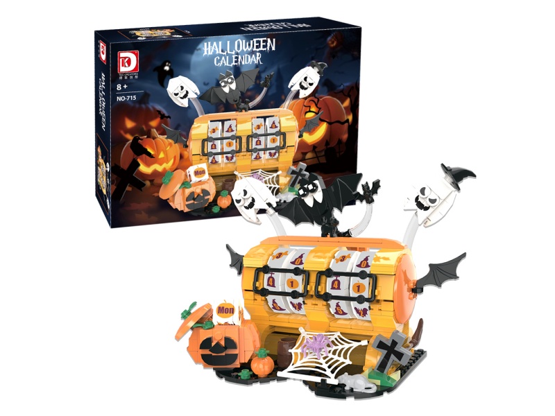 420PCS Halloween Calendar Building Blocks