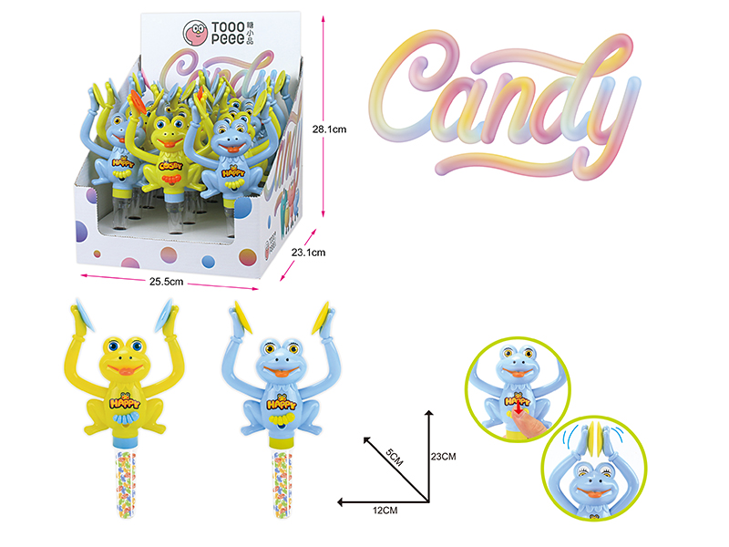 Frog Playing Cymbals Candy Toys 12pcs