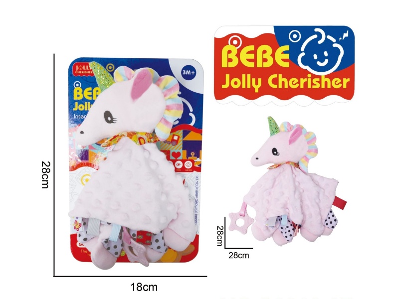 Baby Educational Plush Unicorn Saliva Towel Soothing Device