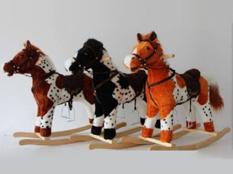 B/O Wooden Rocking Horse With Music