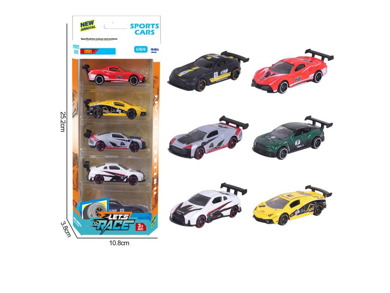 5 Pieces Of 6 1:64 Alloy Vehicles