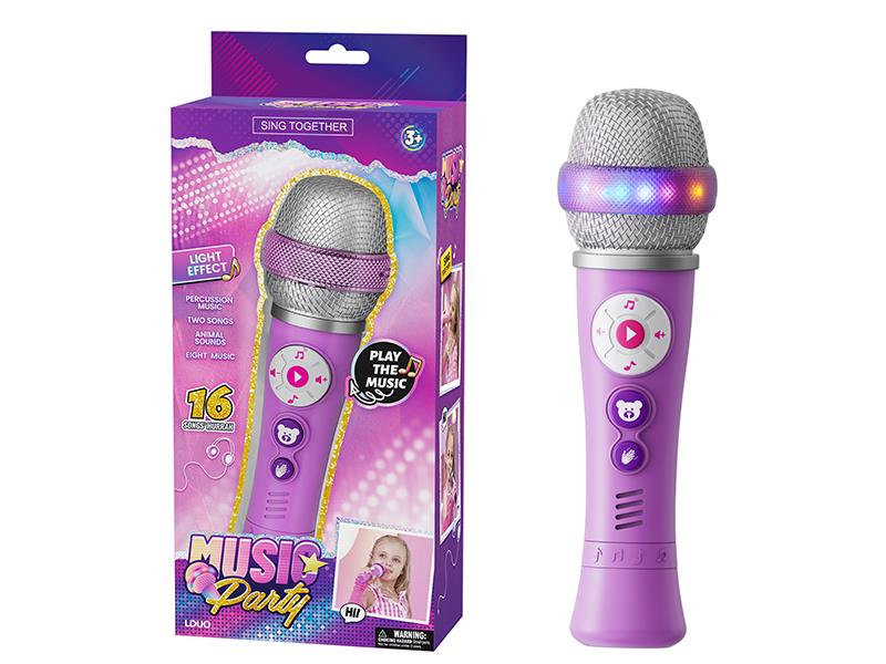 Microphone With Light And Music