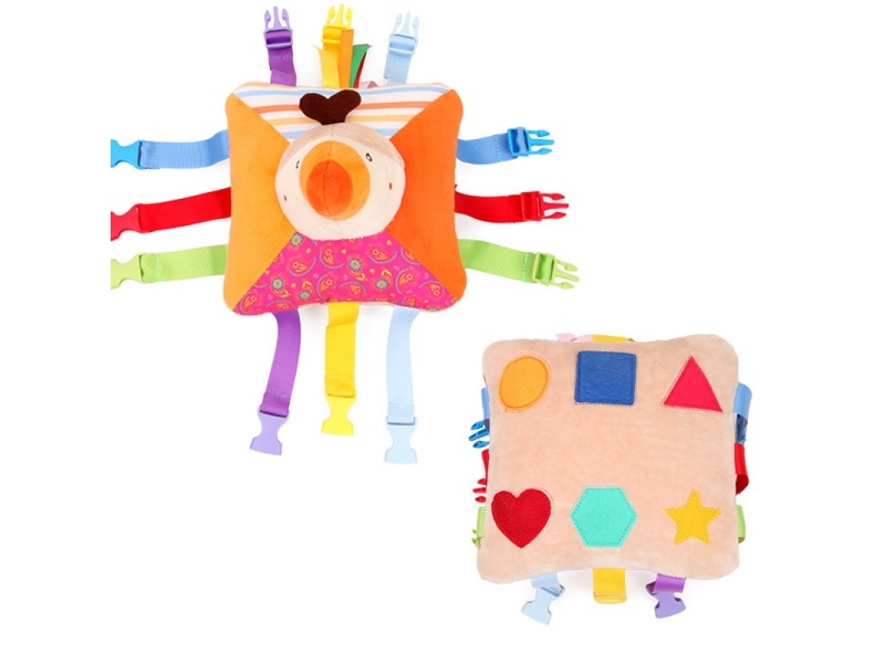 Bird Intelligence Baby Color Recognition Plush Clasp Toy