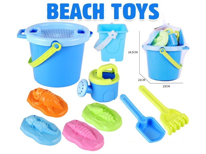 Sand Bucket Dinosaur Fossil Sand Mold Set 10pcs