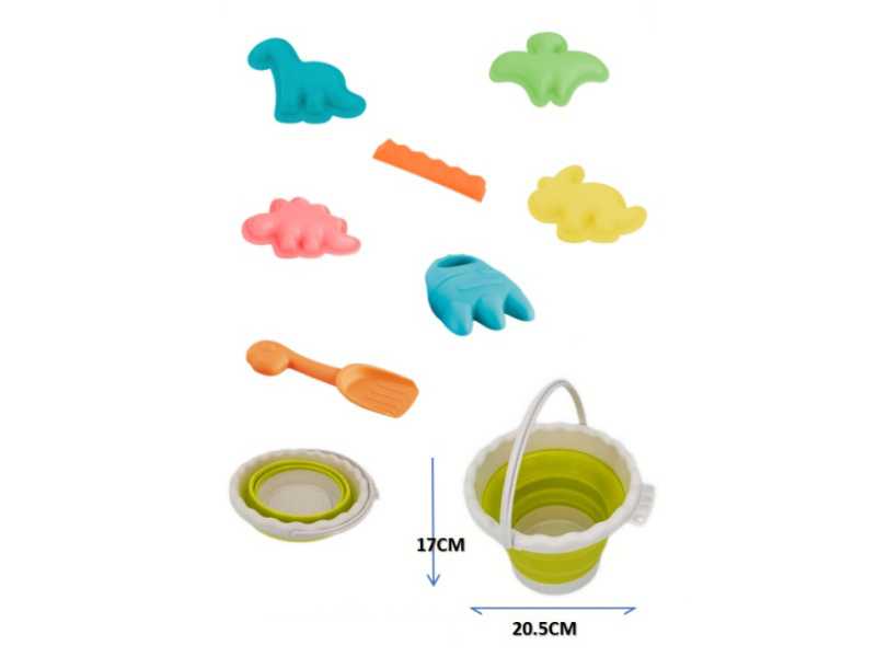 Fold Sand Bucket Set 8PCS