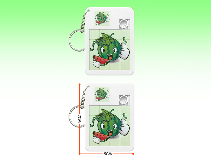 Watermelon Slide Puzzle Eychain