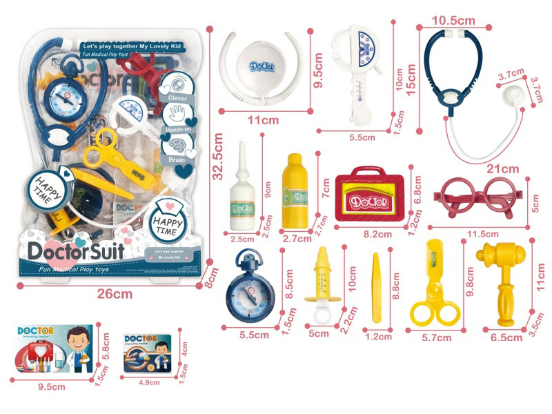 Children'S Doctor Toy Set, Play House Toy Storage Box, Medical Equipment, Double-Layer High-Frequency