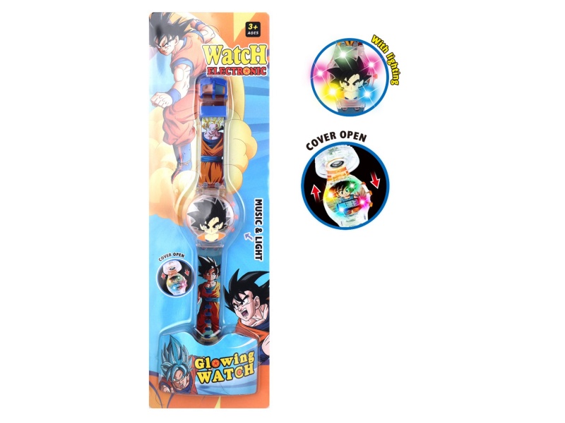 Dragon Ball Clamshell Light Music Watch